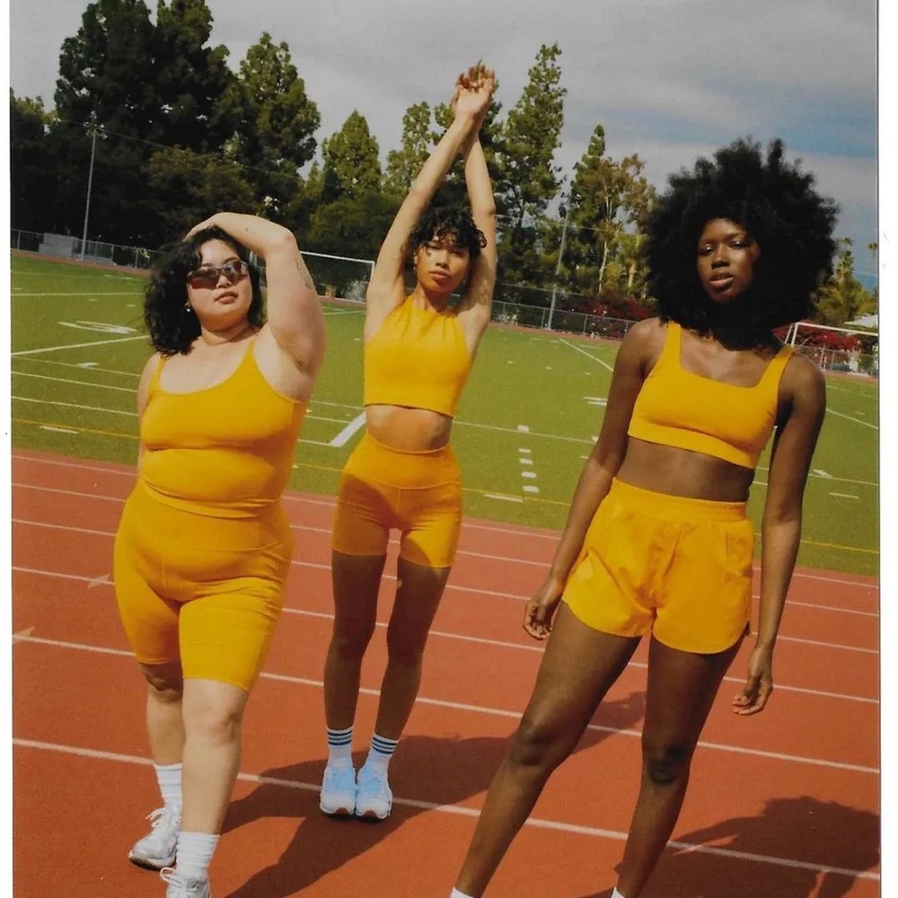 Girlfriend Collective Gazelle Shorts in Citrine